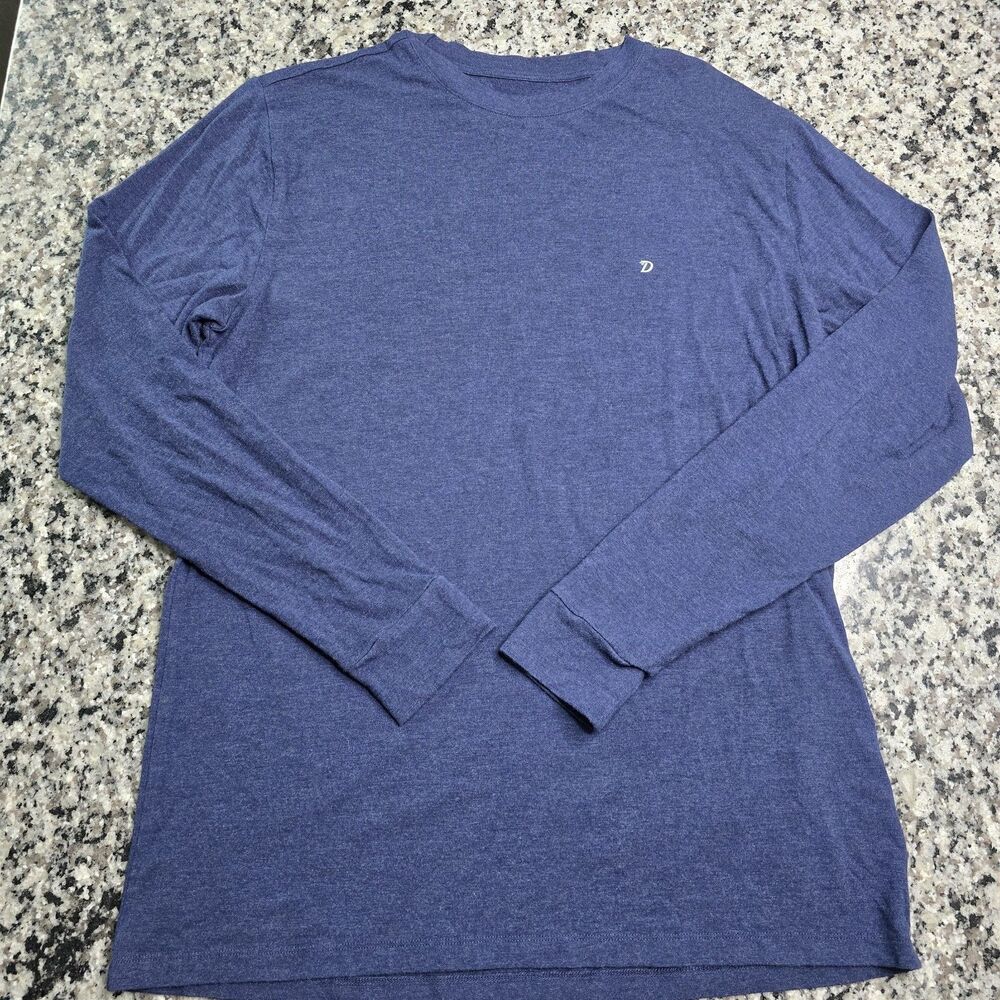 Duck Camp Men's M Long Sleeve T-Shirt Navy Blue Heather Outdoor Performance Tee